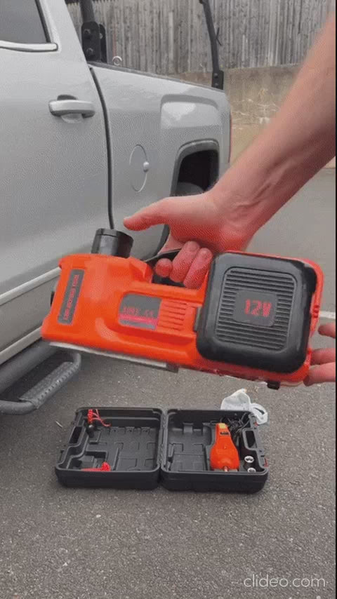 🔧 رافعة سيارة كهربائية 5 طن مع مفتاح ربط ونفاخ إطارات